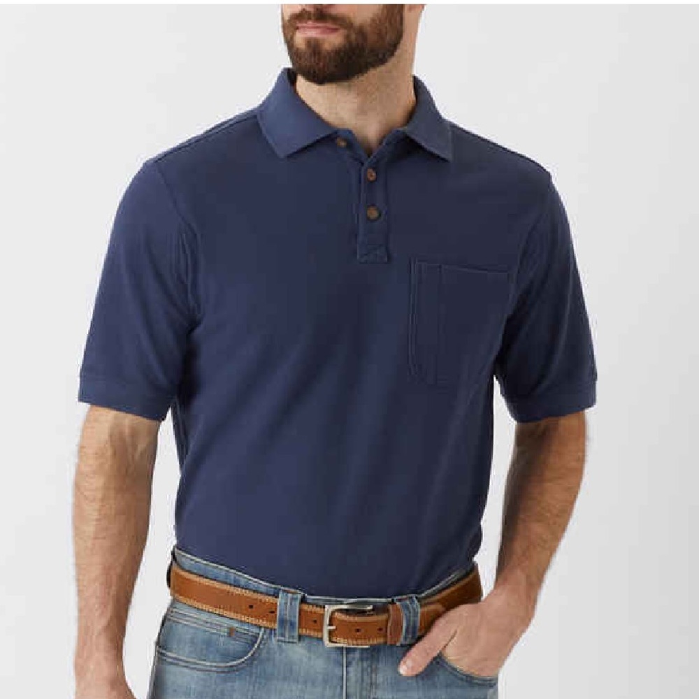NWT Duluth Trading Blue Short Sleeve Polo shirt
